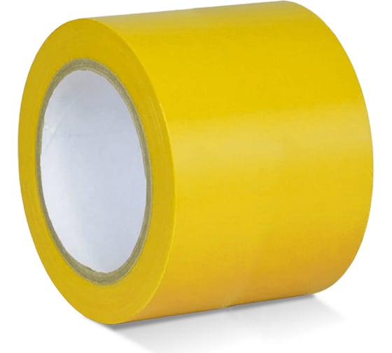 Изображение товара Лента для разметки самоклеящаяся Vell длина 33 м, ширина 100 мм, желтая, 0,15 мм, ПВХ (Standart) 301590