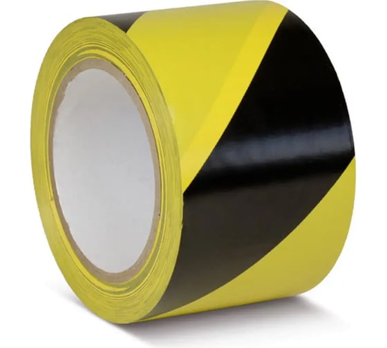 Изображение товара Лента для разметки самоклеящаяся Vell длина 33 м, ширина 100 мм, желто-черная, 0.15 мм, ПВХ (Standart) 301596