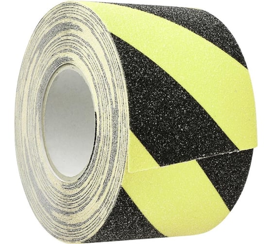 Изображение товара Универсальная противоскользящая лента Vell, черно-зеленый, фотолюминесцентная (100 мм х 18,3 м) 991682