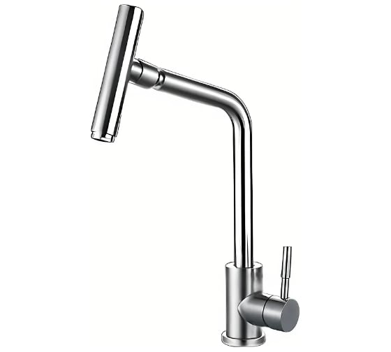 Изображение товара Смеситель для кухни Haiba с поворотным аэратором, полированная сталь HB73304-1