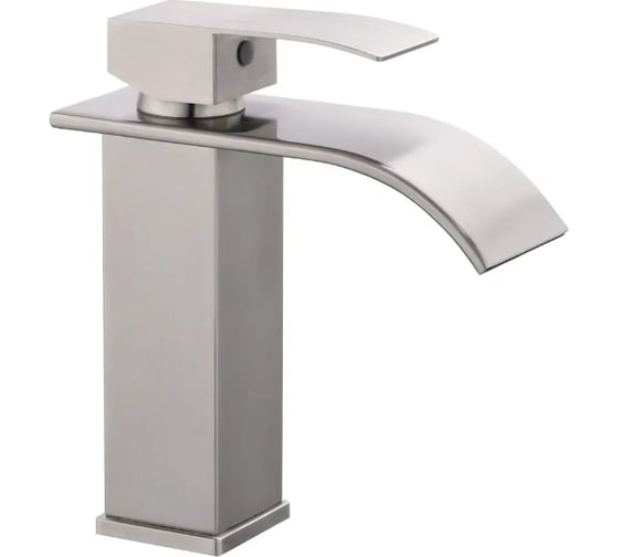 Изображение товара Смеситель для раковины Haiba с каскадным изливом, полированная сталь HB12815