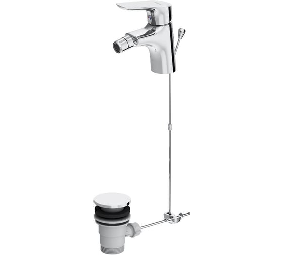 Изображение товара Смеситель для биде Damixa Jupiter с донным клапаном, хром 770240000