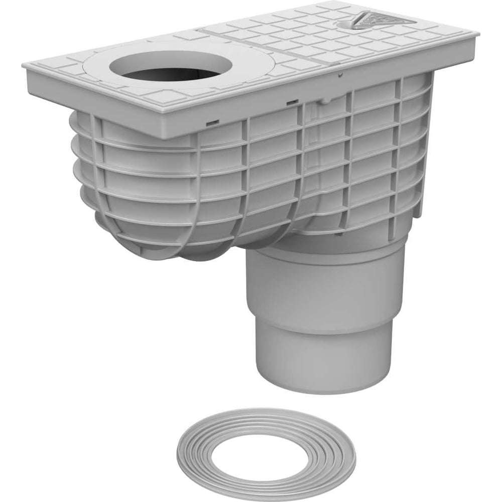 Изображение товара Вертикальный трап дождеприемник под водосточную трубу MCH Chudej dn125/110 серый