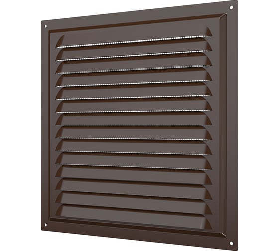 Изображение товара Решетка вентиляционная стальная с сеткой (200x200 мм; коричневая) ERA 2020МЭ кор 87-916