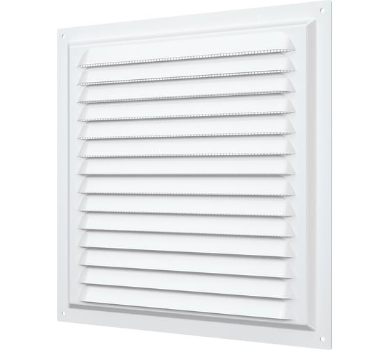 Изображение товара Решетка вентиляционная стальная с сеткой (200x200 мм; белая) ERA 2020МЭ 233-004