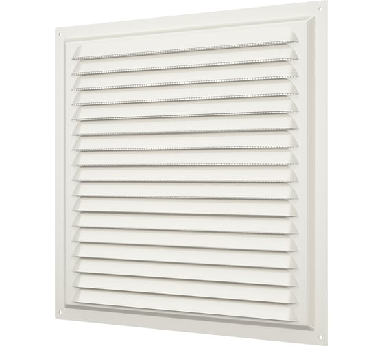 Изображение товара Решетка вентиляционная стальная с сеткой (300x300 мм; слоновая кость) ERA 3030МЭ 89-053
