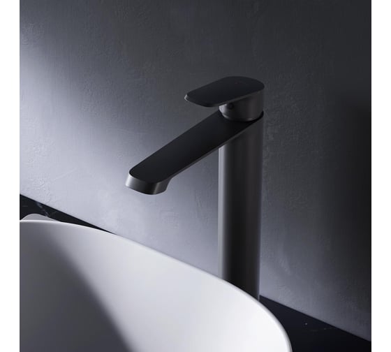 Изображение товара Смеситель для умывальника  AM.PM Func высокий, черный F8F92022