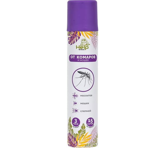 Изображение товара Репеллентный аэрозоль от комаров и мошек HELP 200 мл 80223