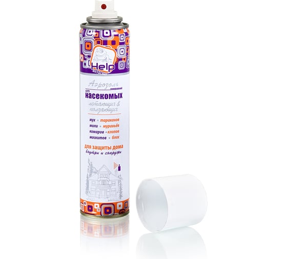 Изображение товара Инсектицидный универсальный аэрозоль от насекомых HELP 180 мл 80222