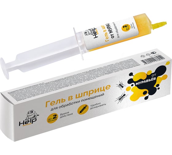 Изображение товара Инсектицидный гель от муравьев HELP в шприце, 30г 80273