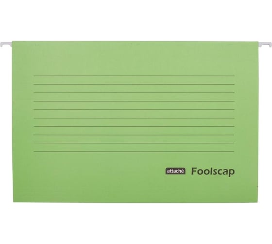Изображение товара Подвесная папка Attache foolscap, картон, зеленый, до 200 листов, 5 шт. 1554460
