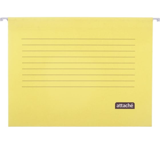 Изображение товара Подвесная папка Attache, А4, картон, желтый, до 200 листов, 5 шт. 1554455