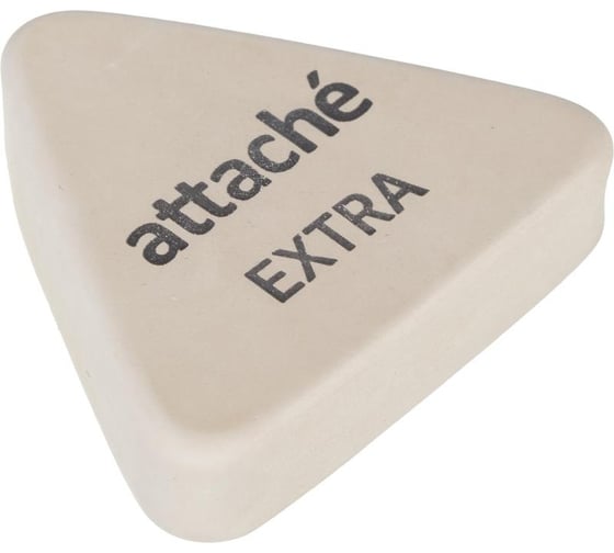 Изображение товара Ластик Attache треугольный, extra, натуральный каучук, 40x38x10 мм, белый 1578480