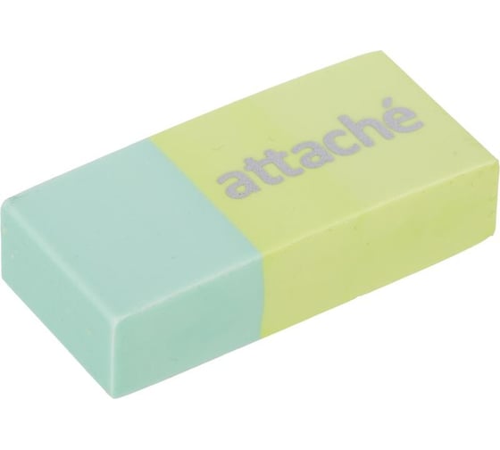 Изображение товара Ластик Attache акварель, прямоугольный, 45x21x11 мм, термопластичный каучук, желто-голубой 1557375