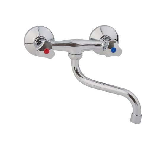 Изображение товара Смеситель для кухни ARCO DA VELLA пристенный маховик металл А4606 04383