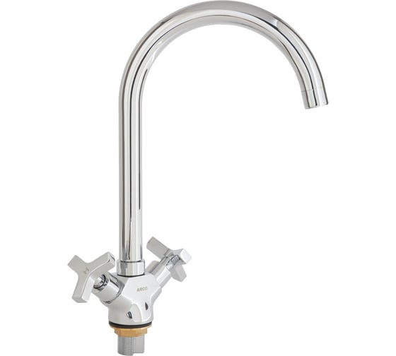 Изображение товара Смеситель для кухни ARCO DA VELLA маховик крест, металл, с гайкой А4518(1) 14074