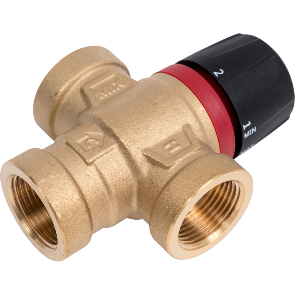 Изображение товара Термостатический смесительный клапан ROMMER 3/4" вр 20-43с kv 1,6 для отопления и ГВС