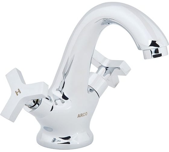 Изображение товара Смеситель для умывальника ARCO DA VELLA маховик металл, крест А1518 07402