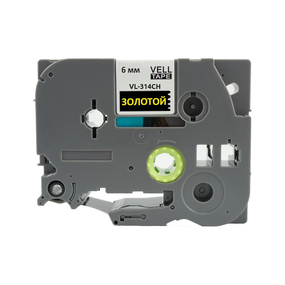 Изображение товара Лента Vell VL-314CH для Puty Brother 6 мм золотой на черном аксессуар для печати