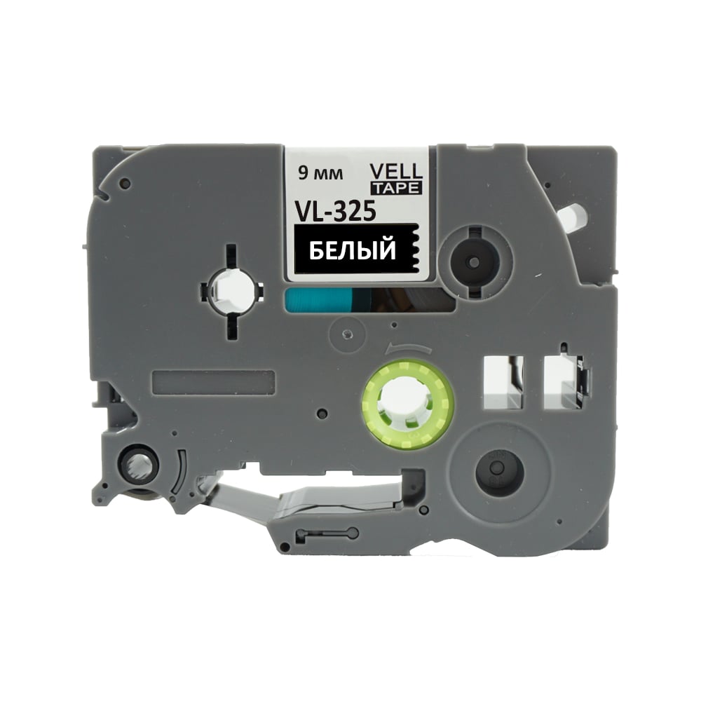 Изображение товара Лента Vell VL-325 белый на черном 9 мм для этикеток