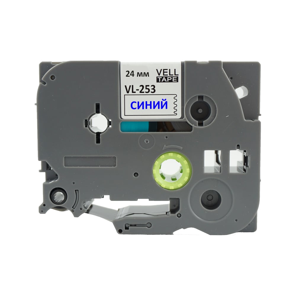 Изображение товара Лента Vell VL-253 для Brother 24 мм синяя на белом 8000 м