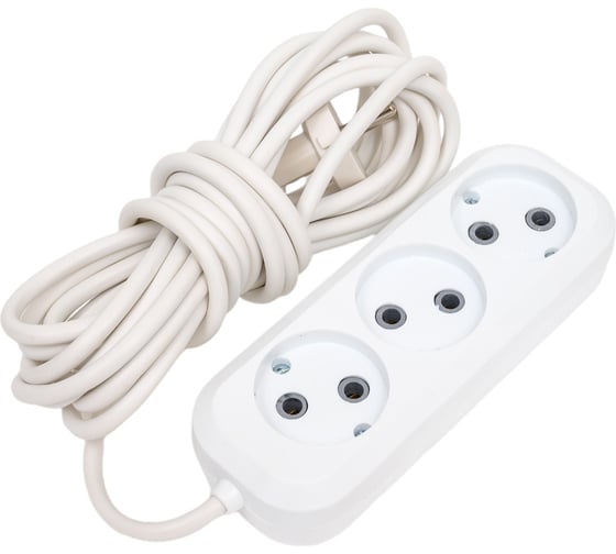 Изображение товара Сетевой удлинитель ПЕРЕСВЕТ+ Р/С-3 шнур ПВС, 2х0,75, 5м 4620003920417