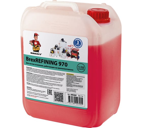 Изображение товара Реагент BREXIT brexrefining 970. для систем отопления, работающих на пропиленгликоле, 5 кг 6002087