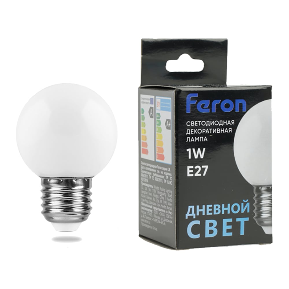 Изображение товара Светодиодная лампа FERON LB-37 1W E27 6400K