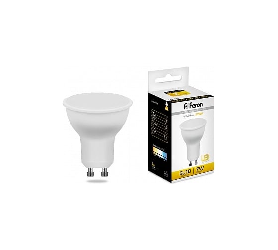 Изображение товара Светодиодная лампа FERON 80LED 7W 230V GU10 2700K, LB-26 25289