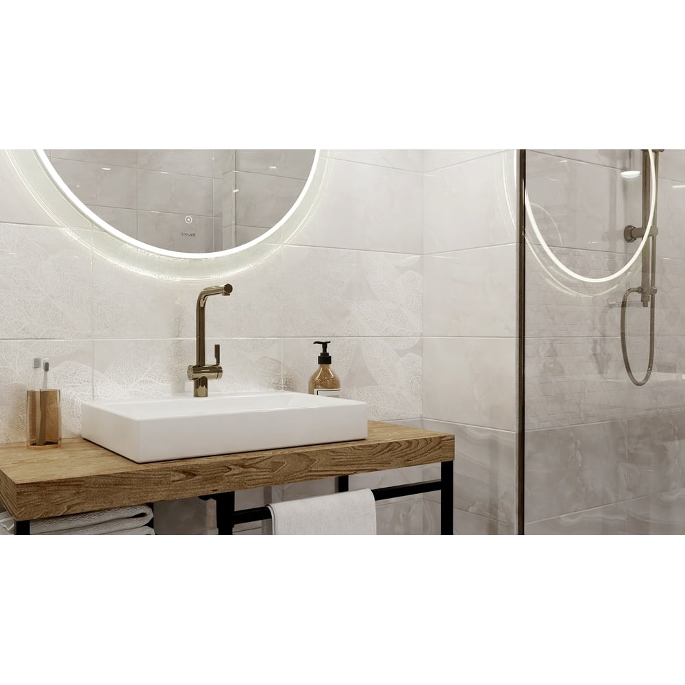 Изображение товара Вставка декоративная Нефрит-Керамика Альбори серый сортовые 500x250x9 (вариант №1) 1шт. 04-00-1-10-03-06-1040-1