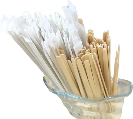 Изображение товара Размешиватель для напитков в индивидуальной упаковке Kitchen Muse wcsp-140 50 шт 175285