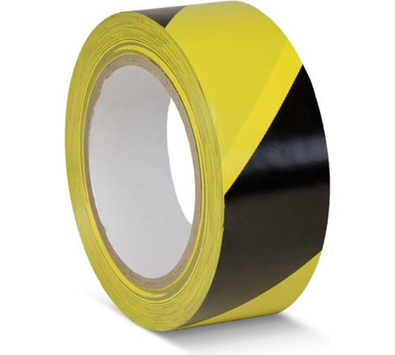 Изображение товара Лента для разметки самоклеящаяся Vell длина 33 м, ширина 50 мм, желто-черная, 0,15 мм, ПВХ (Standart) 301589