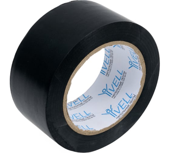 Изображение товара Лента для разметки самоклеящаяся Vell длина 33 м, ширина 50 мм, черная, 0,15 мм, ПВХ (Standart) 315912