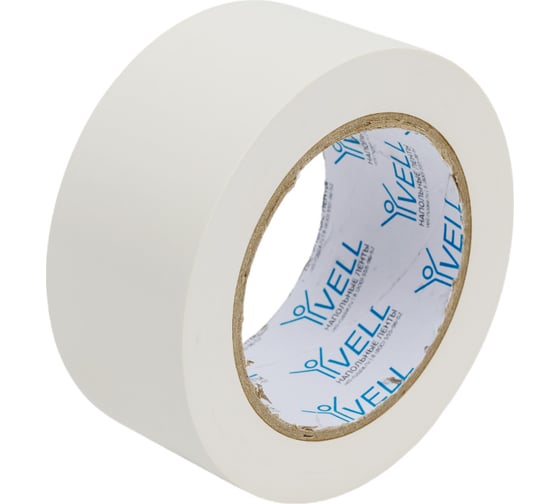 Изображение товара Лента для разметки самоклеящаяся Vell длина 33 м, ширина 50 мм, белая, 0,15 мм, ПВХ (Standart) 301586