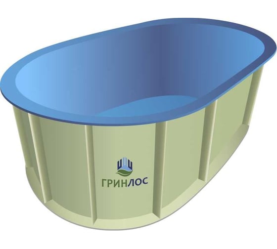 Изображение товара Пластиковый бассейн Гринлос Купель овальная 2 м3 GLKO2