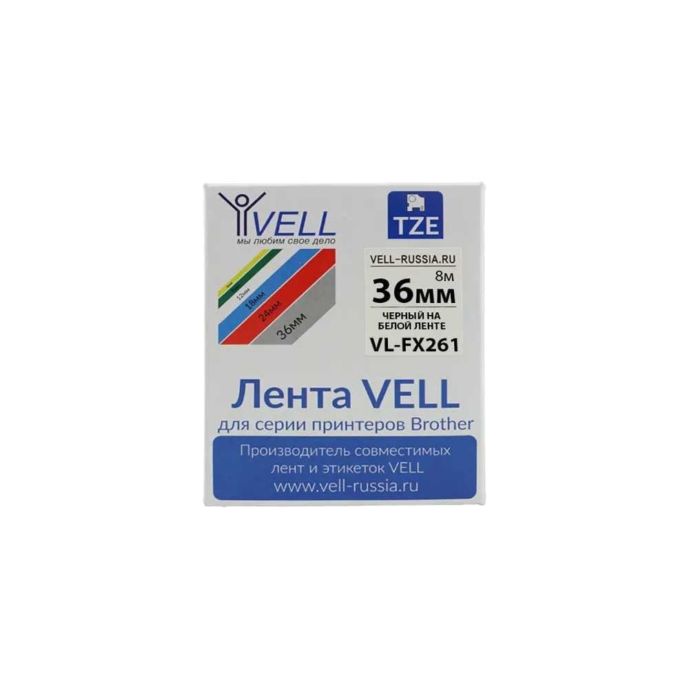 Изображение товара Лента Vell VL-FX261 36 мм для термотрансферной печати совместима с PT9700/P900W
