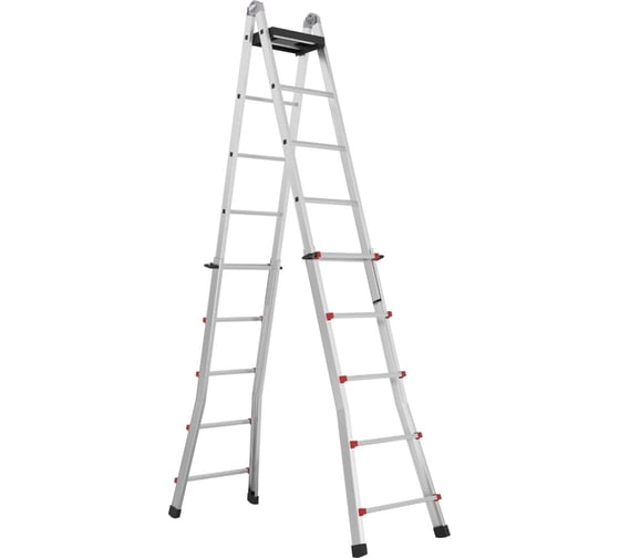 Изображение товара Телескопическая лестница-стремянка Svelt Scalissima 10+10R ступеней SSCAL010R