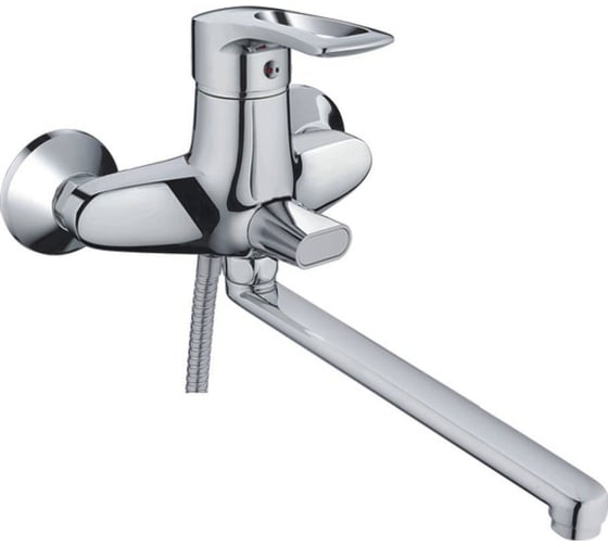 Изображение товара Смеситель для ванны Haiba с длинным изливом и переключателем в корпусе, хром HB2266
