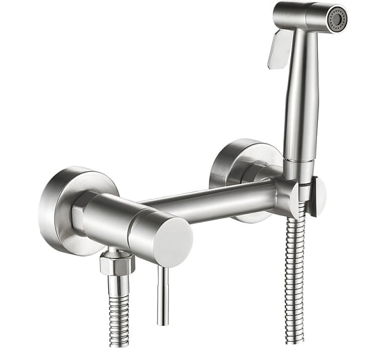 Изображение товара Смеситель с гигиеническим душем Haiba сатин HB5520