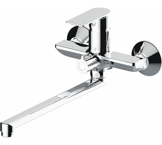 Изображение товара Смеситель для ванны Haiba с длинным изливом и переключателем в корпусе, хром HB22505 026-6741