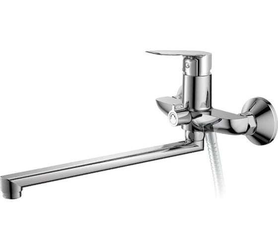 Изображение товара Смеситель для ванны Haiba с длинным изливом и переключателем в корпусе, хром HB22506
