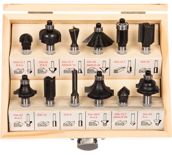 Изображение товара Набор фрез 12 шт для фрезера EINHELL 4350199