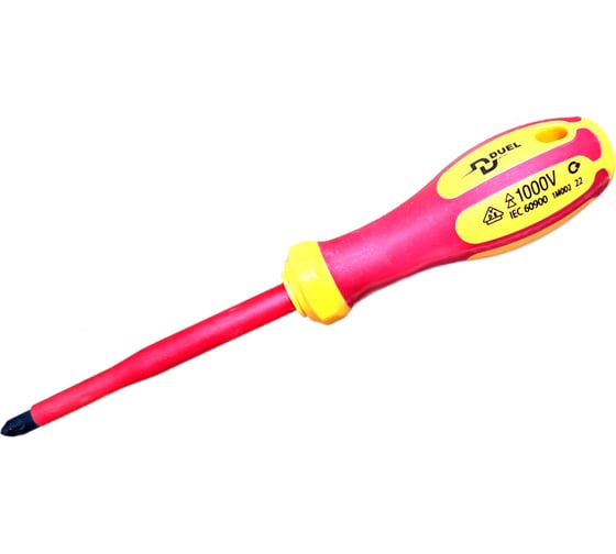 Изображение товара Диэлектрическая отвёртка DUEL 1000V универсальный (pz/sl) шлиц MODE2, длина 210мм DE05-002-100