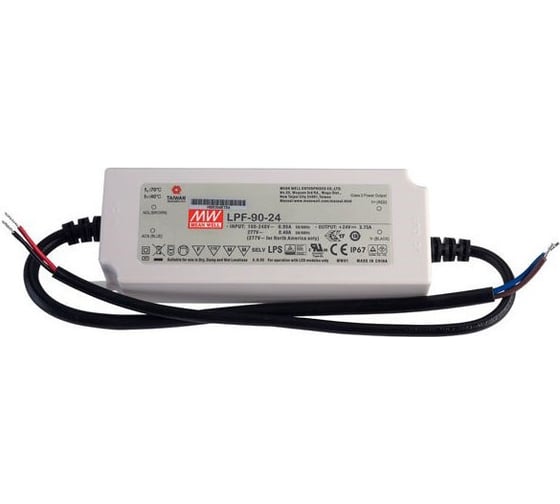Изображение товара LED-драйвер Mean Well LPF-90-24 AC-DC 40Вт Т00315873
