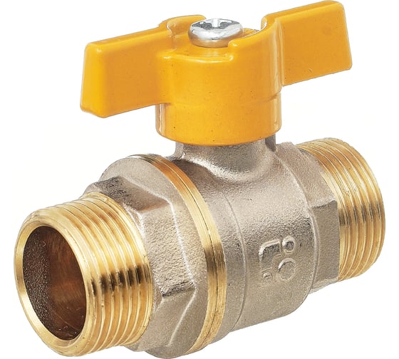 Изображение товара Шаровой кран БАЗ 11Б27п Ду15 А12/1 газ нр/нр бабочка никель PN40 серия Standart БАЗ.А12.1.15.НГ.40.Н