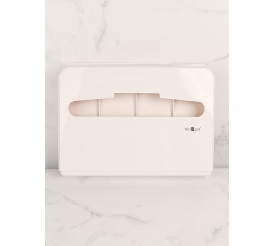 Изображение товара Диспенсер накладок для туалета Nofer пластиковый белый 04026.2.W