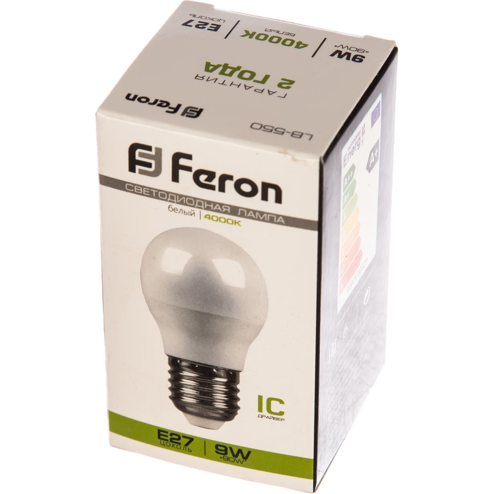 фото Светодиодная лампа feron 9w 230v e27 4000k, lb-550 25805