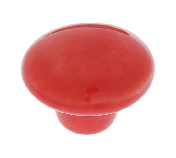 Изображение товара Ручка кнопка ТУНДРА BOWL Ceramics 002, d=38, керамическая, красная 2772157