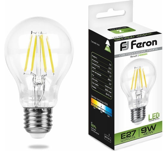 Изображение товара Светодиодная лампа FERON 9W 230V E27 4000K, LB-63 25632