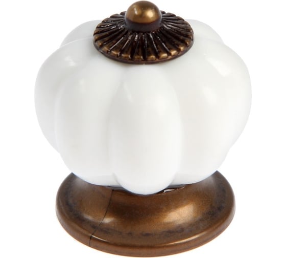 Изображение товара Ручка кнопка ТУНДРА d=33, пластик, белая 9047415